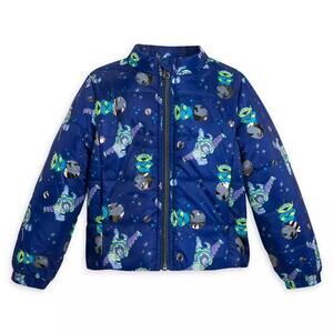 [Disney] Toy Story Buzz Lightyear Lightweight Puffer Jacket Space Aliens Sz 7-8